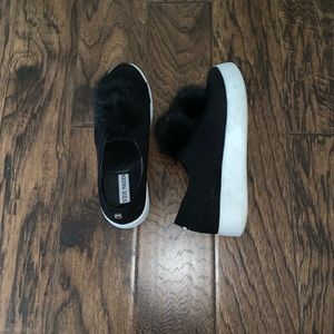Steve Madden black Pom pom sneaker